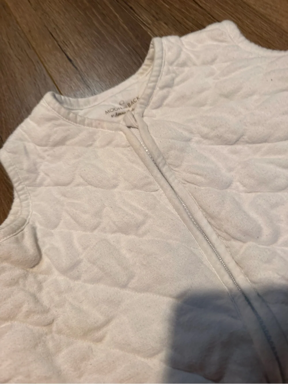 Hanna Andersson Moon & Back Soft Quilted White 1.0 TOG  Zip Sleep Sack Baby